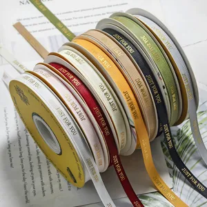 1cm gold foil grosgrain ribbon for gift wrapping flowers cake packaging decorative fabric ribbon