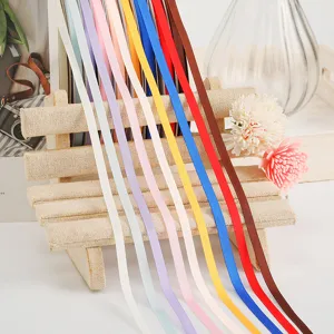 Colorful 1cm grosgrain ribbons for gift wrapping, hair bows and DIY craft accessories