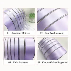 Nastro in raso viola per decorazioni nuziali, confezioni regalo e progetti di dolci.