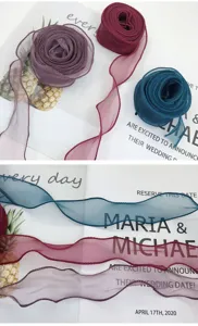 Nastro in organza 4cm per bouquet, fiocchi fai da te, fermagli per capelli e decorazione regali.
