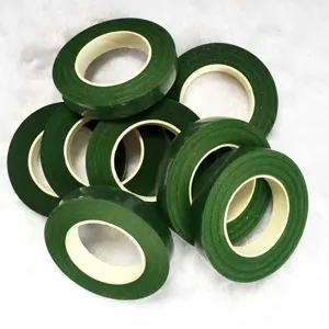 Set de rubans adhésifs floraux verts pour fabrication de fleurs DIY et emballage de tiges.