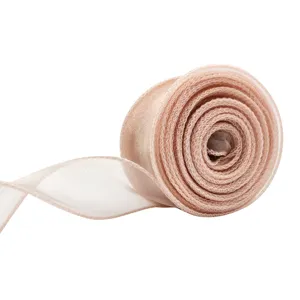 Nastro di organza trasparente per fai da te, regali, fiocchi e decorazione bouquet.