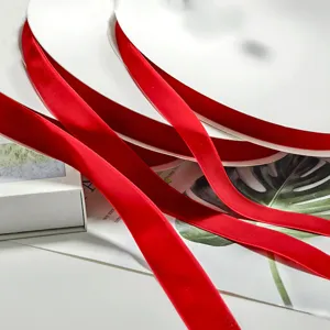 Velvet Ribbon Single Sided Flocked Fabric Ribbon For Gift Wrapping Hair Bows Christmas Crafts DIY Sewing Decoration