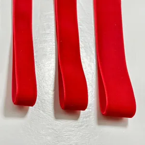 Red velvet ribbon for handmade hair bows, Christmas gift wrapping and DIY craft projects.