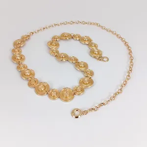 Fashionable luxury vintage gold waist chain for women exquisite metal belt accessory