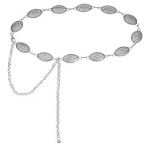Damen Silber Metall Kette Gürtel stilvolle Taille Zubehör für Kleid Anzug Dekoration