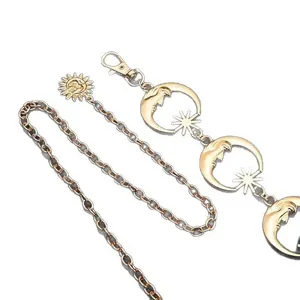 Cadena de cintura celestial dorada sol luna estrellas joyas corporales boho mujer