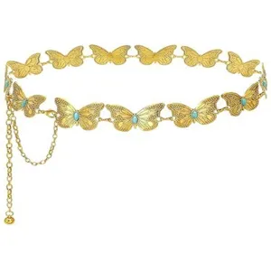 Chaine de taille papillon en metal pour femme ceinture de robe elegante et bijou