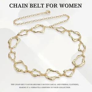 Chaine de taille dore femme style vintage accessoire metal pour robe jean tendance chic