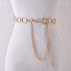 Chaine de taille doree en metal pour femme ceinture elegante minimaliste pour robe