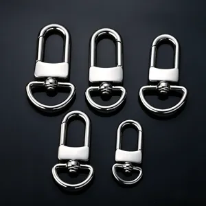 Stainless Steel Bag Buckle Spring Snap Hook Universal Rotating Keychain DIY Handbag Hardware Accessory