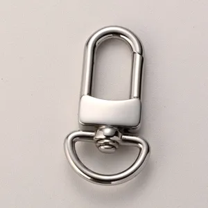 Stainless steel swivel snap hook, metal lobster clasp for bags, keychains and DIY accessories.