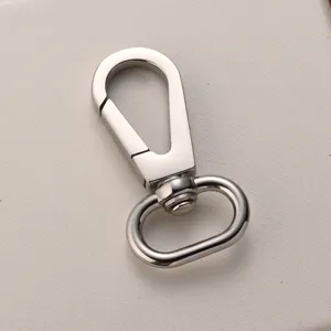 Stainless steel swivel lobster clasp key ring hook DIY luggage bag hardware accessory.