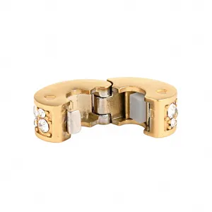 Gold stainless steel silicone stopper charm bead detail for DIY European charm bracelets