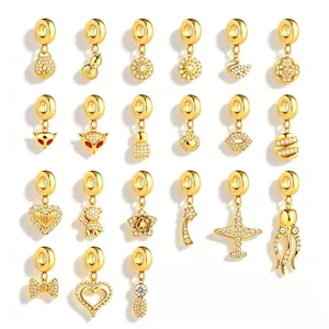 Edelstahl Strass DIY Charm Anhänger Tier Geometrische Charms Für Armbänder Halsketten Schmuckherstellung