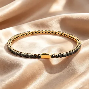 Unisex Stainless Steel Tennis Bracelet Round Zirconia Hip Hop Chain Bracelet Gold Silver Plated Fashion Hand Jewelry Gift
