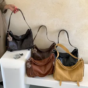 Μινιμαλιστική γυναικεία δερμάτινη τσάντα ώμου casual κομψή τσάντα χειρός κύρια προβολή