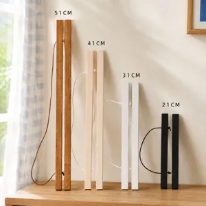 Wooden magnetic poster hanger set for kids art, painting and photo frame display with rope.