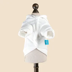 Comfortable white pet dog hoodie for small puppies spring autumn fashion pet clothing