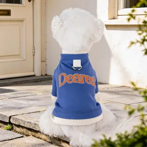 Kleine Honden Kleding Lente Herfst Warme Polyester Trui Leuke Letter Borduurwerk Huisdier Kleding Voor Puppy Kleine Honden