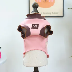PETCIRCLE Puppy Dog Clothes Autumn Spring Pink Pullover Comfortable Breathable