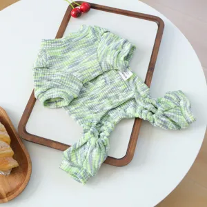 Green knit four leg pet clothes for small dogs puppy cute sweater home wear dog apparel