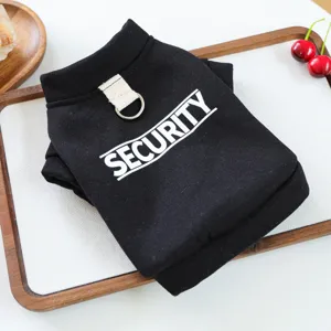 Pet Dog Cat Hoodie Autumn Winter Warm Sweatshirt Puppy Apparel With D-Ring Letter Print