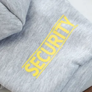 Felpa grigia per cani di piccola taglia, stampa lettera security simpatici vestiti per cuccioli