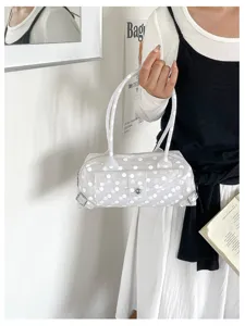 Διαφανής τσάντα χειρός jelly από PVC με βούλες και διπλές λαβές για γυναίκες μόδας.