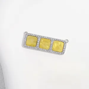 Kupfer Mikropave Zirkonia rechteckiger dreifach Block Schmuck DIY Verbinder Anhänger.