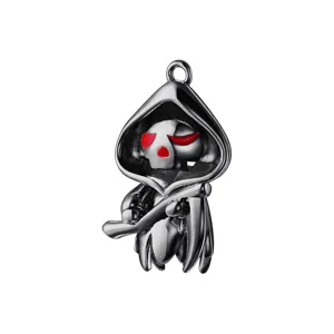 Halloween Grim Reaper Ghost Pendant Metal Devil DIY Jewelry Charm Horror Accessory