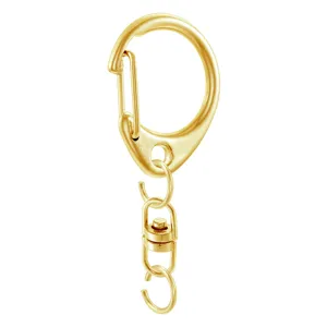 Golden DIY keychain metal hardware swivel lobster clasp snap hook connector for crafts