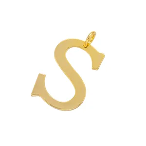 Gold letter S pendant charm keychain accessory for DIY jewelry making and bags decoration