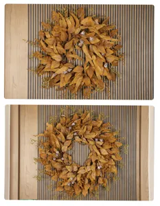 Couronne de feuilles d'eucalyptus d'automne suspension de porte décoration de fête