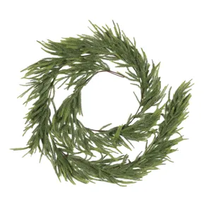 Artificial Norfolk pine garland green soft plastic fake plant Christmas decoration