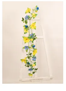 Artificial cosmos flower vine home wedding decor hanging floral garland artificial plant.