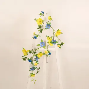 Artificial Cosmos Vine Silk Flower Garland For Home Door Hanging Wedding Party Festive Interior Decoration