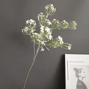 Branche de lilas artificiel simple orchidée herbe déco maison nordique mariage arrangement floral détail