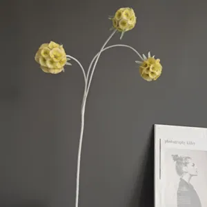 Branche artificielle unique de fruit de moulin à vent floqué pour décoration maison mariage.