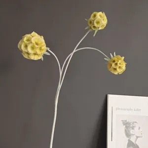 Fausse fleur artificielle fruit moulin vent tige unique déco maison nordique accessoire photo jaune