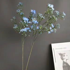 Branche de fleurs de lilas artificielles bleu botanique décoration d'intérieur arrangement