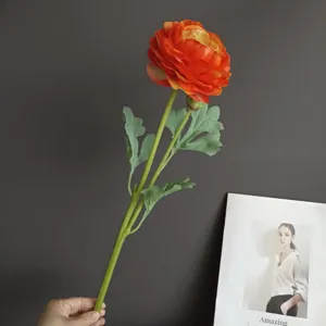 Artificial ranunculus flower glue touch peony home wedding photography props decor