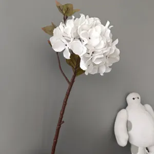 Ortensia artificiale singolo ramo di fiore decorazione domestica matrimonio composizione floreale pianta