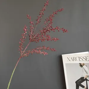 Artificial berry branch red floral accessory for Nordic home decor and wedding floral design.