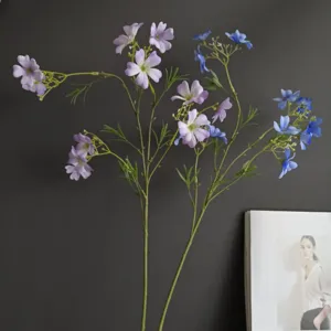 Fiori artificiali cosmea simulati ramo floreale decorazione interna di casa accessorio foto
