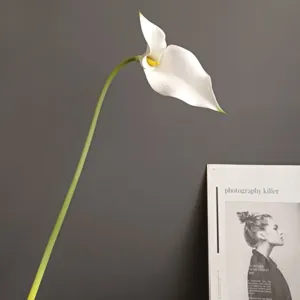 Künstliche Calla Blume EVA weiße Einzelstiel skandinavisch minimalistisch Heimdekoration