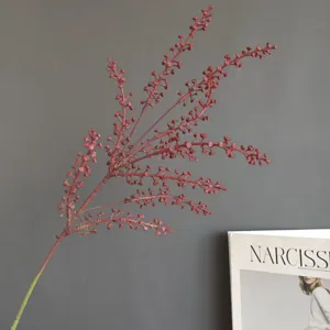 Artificial fruit branch Nordic home decor floral accessory detail view, red berry design