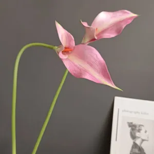 Künstliche EVA Calla Lilie Blumen Dekoration, rosa Zweig für Wohnkultur Inneneinrichtung.