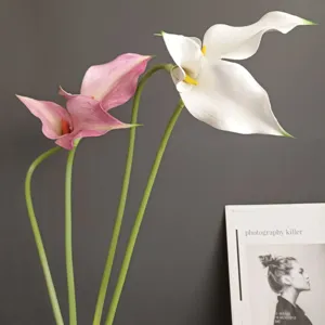 Künstliche Calla Lilie EVA Doppelter Kopf Blume Skandinavische Heimdeko Hochzeit