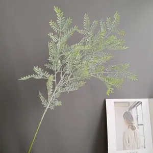 Artificial Boston Fern Plant Plastic Green Leaf Stem Fake Foliage For Home Wedding Decor Nordic Style